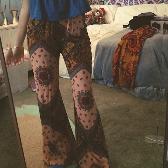 Zara Palazzo Print Pants - Picture 2 of 8
